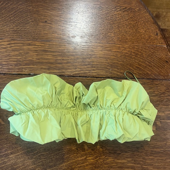 Yellow Ruffled Off-Shoulder Top - Picture 2 of 4